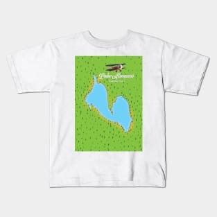 Lake Almanor California USA map Kids T-Shirt